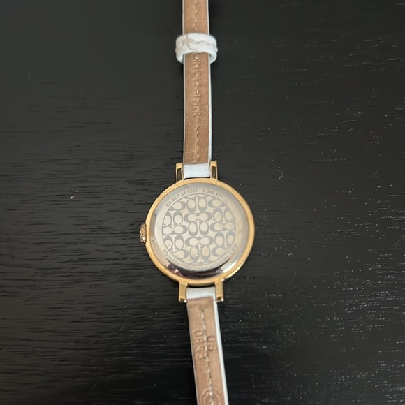 Coach White and Gold Watch with Leather Band - Picture 3 of 9